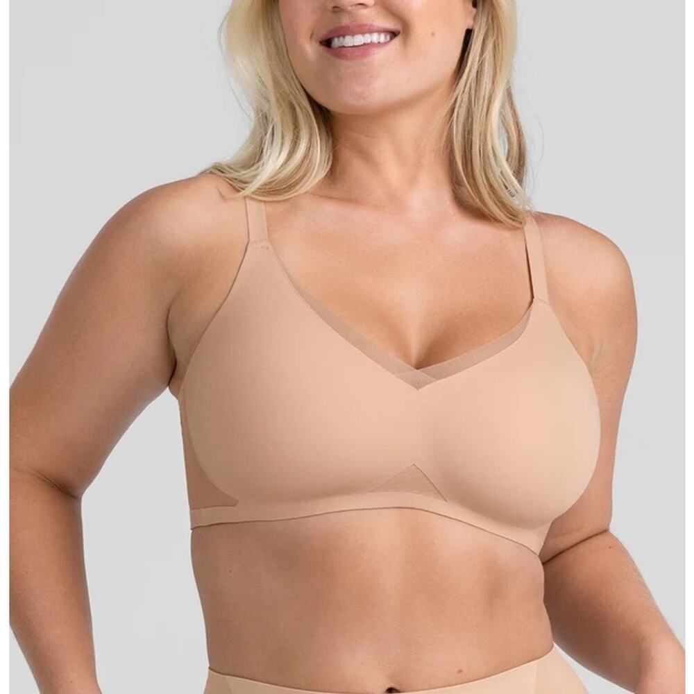 [Honeylove] Sand Nude Beige Wireless CrossOver Bra Slimming Lifting Sz 1X 40C/D